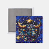 Horoscope Sign Taurus Zodiac Astrology Magneet (Voorkant / Achterkant)