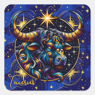 Horoscope Sign Taurus Zodiac Astrology Vierkante Sticker