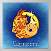 Horoscope Zodiac Astrological Capricorne Poster (Devant)