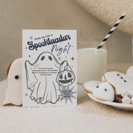 Horreur nuit mignonne Halloween invitations fêtes