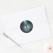 Horreur Sticker éffrayant Gothique Classic rond (Enveloppe)