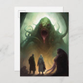 Horrible Green Creator Horror Art Carte postale (Devant / Derrière)