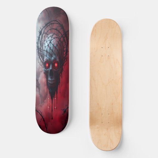 Horror Aesthetic Skull Skateboard (Voorkant)