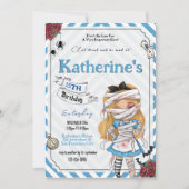 Horror Alice in wonderland Verjaardagsuitnodiging Kaart (Voorkant)