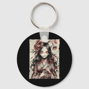 Horror Anime Girl Manga Japans Creepy Ha Sleutelhanger