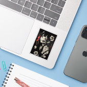 Horror anime girl sticker (Laptop met iPhone)