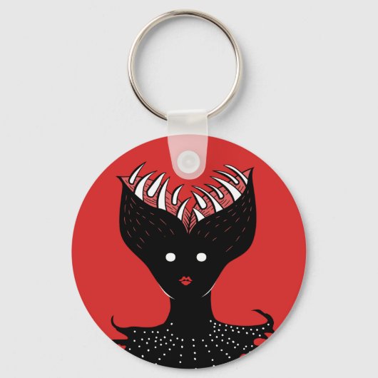 Horror Art Creepy Demon Monster Sleutelhanger (Voorkant)