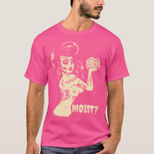 Horror Art - Gothic Girl Brain Eater Moist - Psych T-shirt
