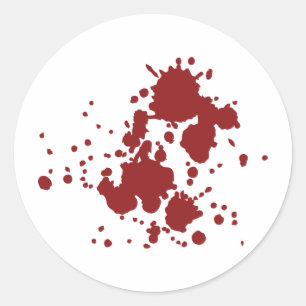 Horror bloedvlekken ronde sticker
