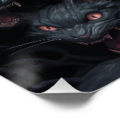 Horror Cat Nachtmerrie Perfect Poster (Hoek)
