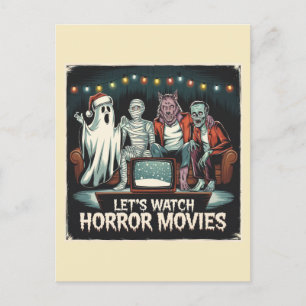 Horror Christmas Ghost Mummy Weerwolf Zombie Briefkaart