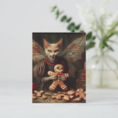 Horror Christmas Vampire Fairy Kat Gingerbread Briefkaart (Staand voorkant)