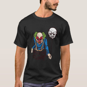 Horror Clown Scary T Shirt Balloon Gift Vrouwen Ma