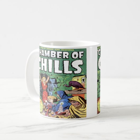 Horror Comic Book Design Coffee Mok Cup (Voorkant links)