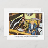  Horror Comic Panel met de Reaper Briefkaart (Voorkant / Achterkant)