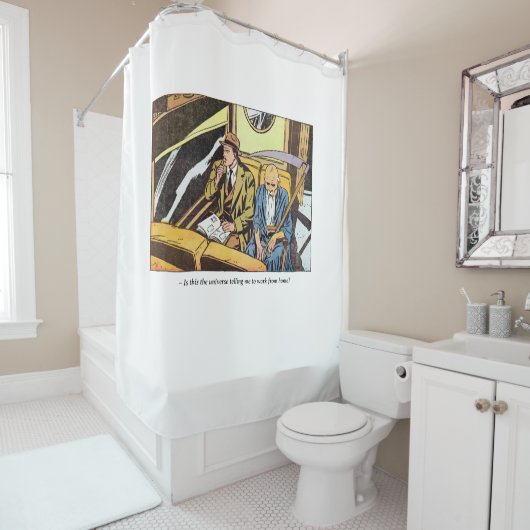  Horror Comic Panel met de Reaper Douchegordijn (In situ)