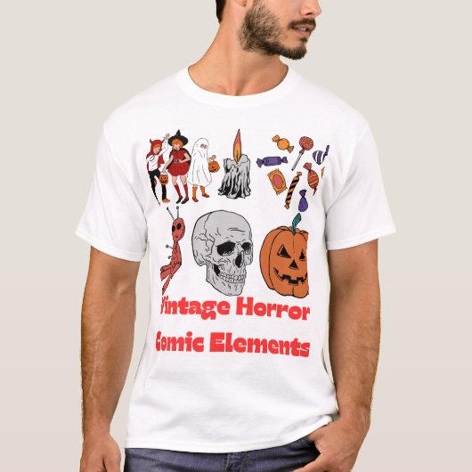 horror comic premium design van T-shirts (Voorkant)