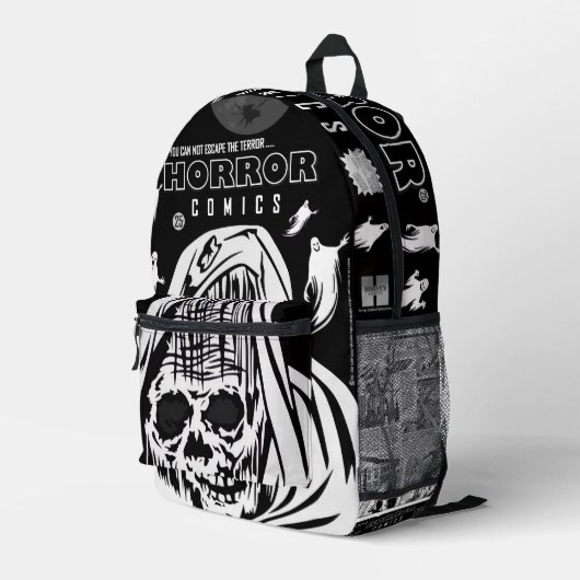 HORROR Comics Backpack Bedrukte Rugzak (Achterkant Hoek Rechts)