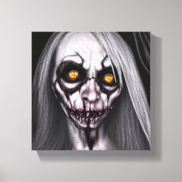 Horror Creepy Woman Canvas Afdruk