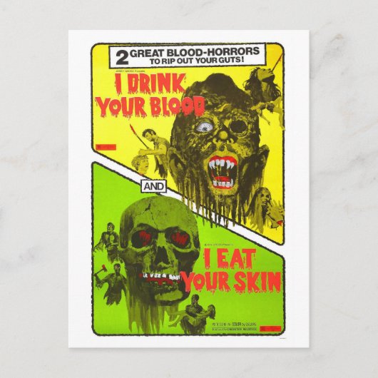 HORROR DUBBELE FUNCTIE BRIEFKAART (Voorkant)