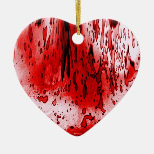 Horror eng Bloody Halloween Keramisch Ornament (Voorkant)