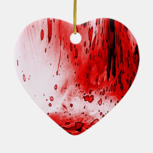 Horror eng Bloody Halloween Keramisch Ornament (Achterkant)