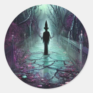 Horror enge Gothic spooky Classic Round Sticker