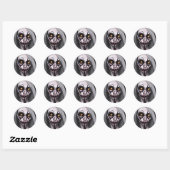 Horror-enge Woman Classic Round Sticker (Vel)