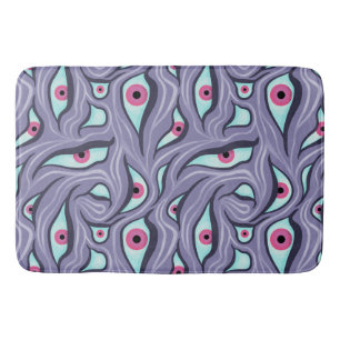 Horror Evil Eyes Paarse Pastel Gothic Badmat
