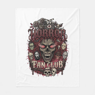 Horror Fan Club Halloween Duivel Gezichten Schedel Fleece Deken