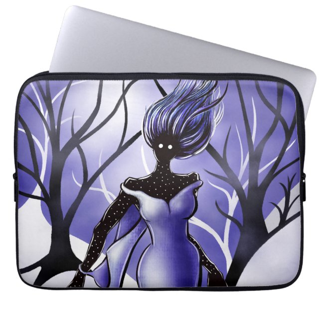 Horror Fantasy Art Witch Laptop Sleeve (Voorkant)