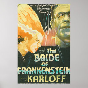  Horror Film Poster - Bruid van Frankenstei