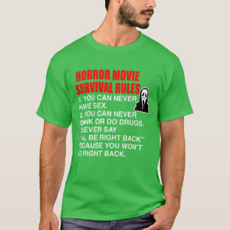 Horror Film Survival Rules meisje T-shirt