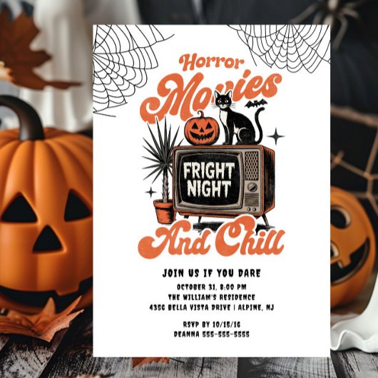 Horror Films Night Party Invitation