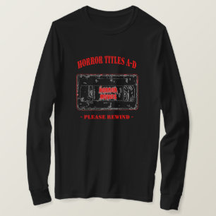 Horror-films - V.H.S Horror Titels A-D T-shirt