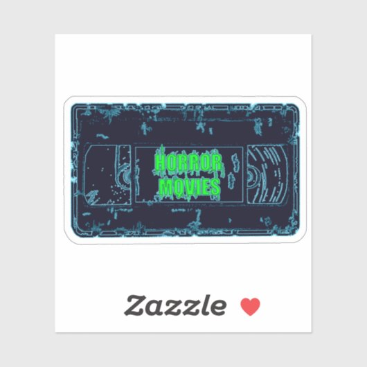 Horror films VHS Black Blue Sticker (Vel)