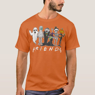 Horror Friends Skeleton Zombie Pumpkin Mummy Hallo T-shirt
