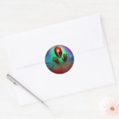 Horror Ghost schedel scary Classic Round Sticker (Envelop)