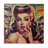 Horror Gothic Meisje Tegeltje (Voorkant)