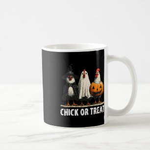 Horror Grappig Kuiken of Behandel Kippen Ghost Wit Koffiemok