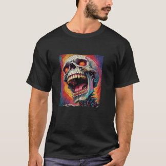 Horror Halloween Spooky Skull  jaren 80 90 T Sh T-shirt
