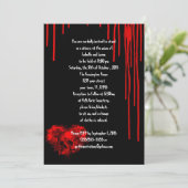 Horror Heart Skull Gothic Weddenschap Kaart (Staand voorkant)