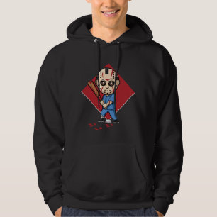 Horror Honkbalspeler Hoodie