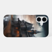 Horror huis modern iPhone 16 hoesje (Achterkant horizontaal)
