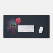 Horror Icons Desk Mat - Neon Pixel Art (Keyboard & Muis)
