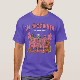 Horror Karakters Halloween Grappig Skelet Slasher T-shirt