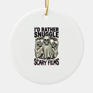 Horror Knuffel Shirt Grappige Schedel Geest Film N Keramisch Ornament