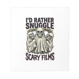 Horror Knuffel Shirt Grappige Schedel Geest Film N Notitieblok