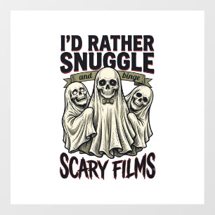 Horror Knuffel Shirt Grappige Schedel Geest Film N Raamsticker
