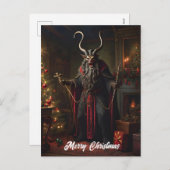 Horror Krampus Kerstmis Feestdagenkaart (Voorkant / Achterkant)